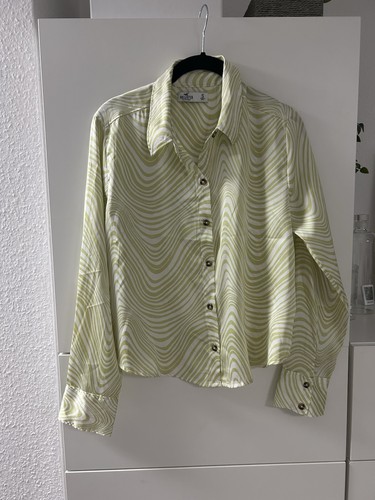 Grün weiß gemusterte bluse - weiß,
