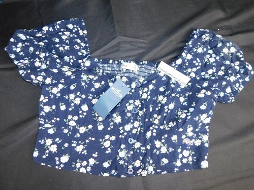 Hollister crop top - top, blau